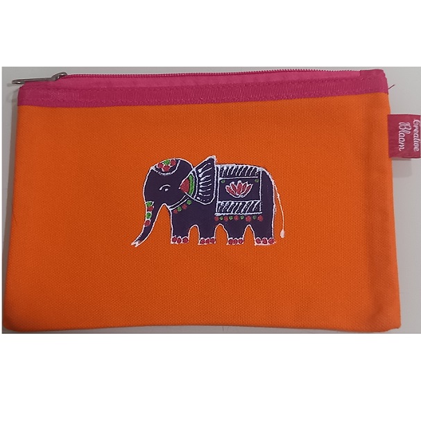 Handcrafted pouch (orange)