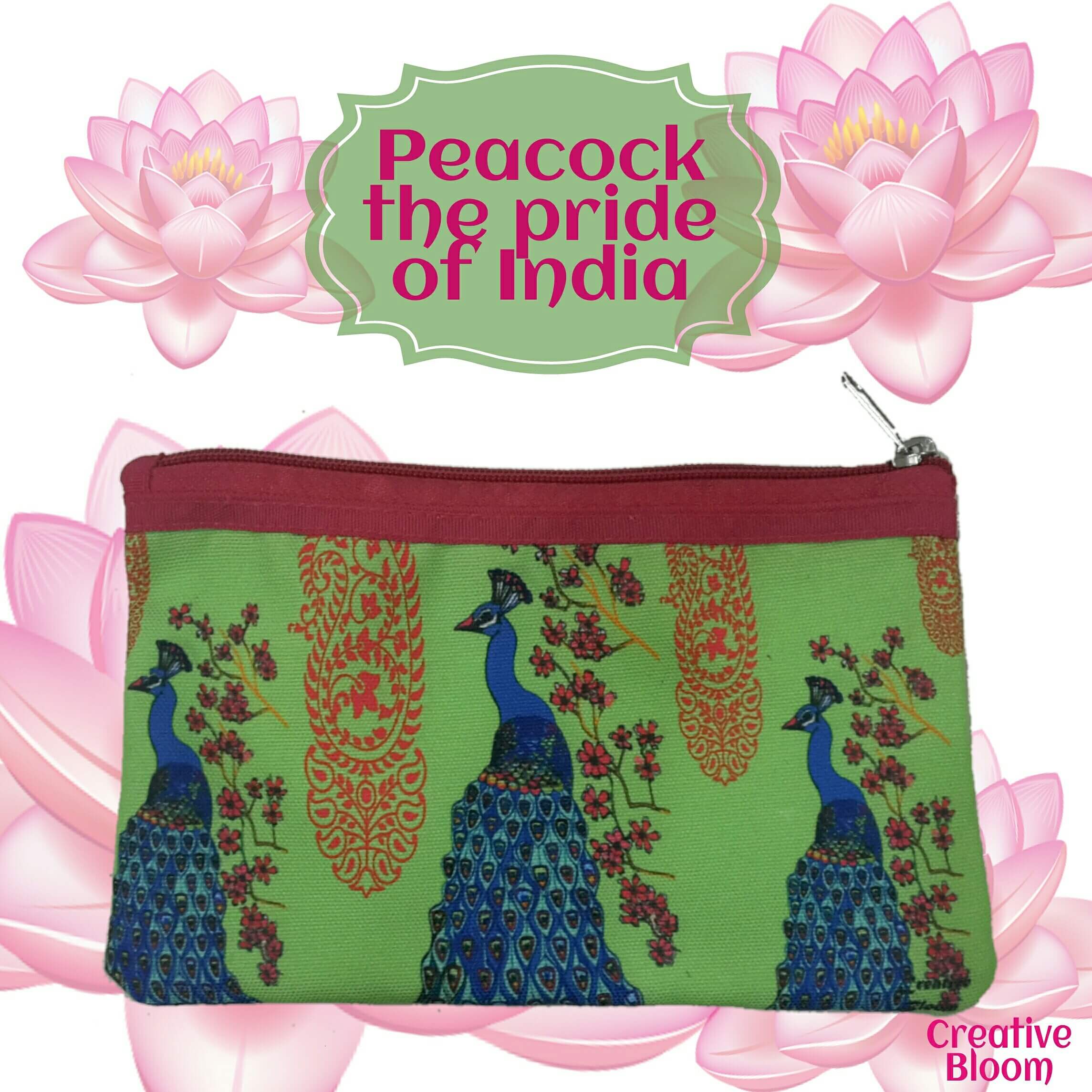 Peacock-the pride of India Pouch