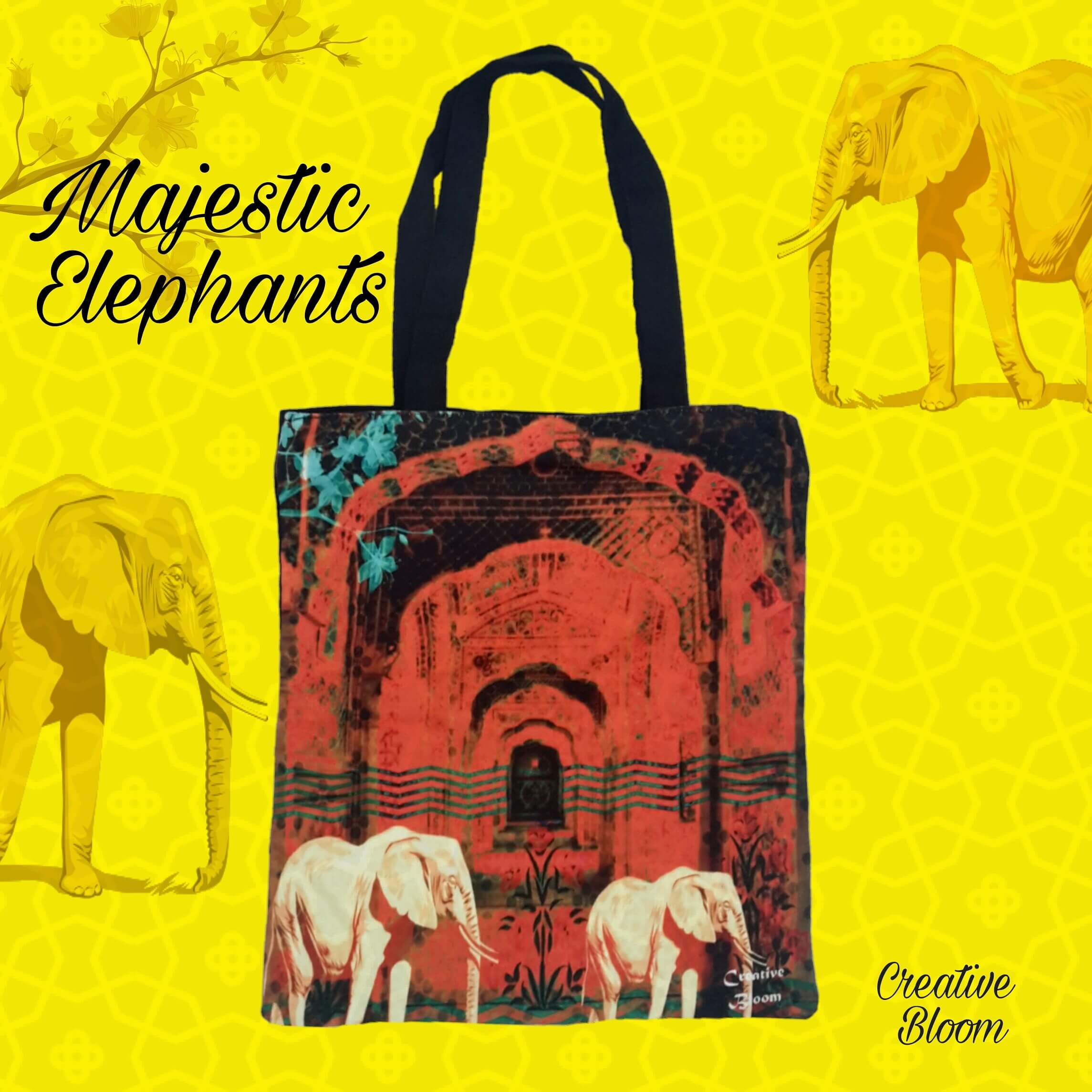 Majestic Elephants Tote Bag
